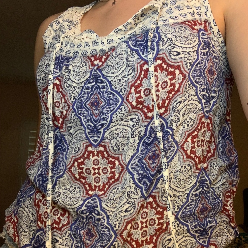 Blue and Red Top